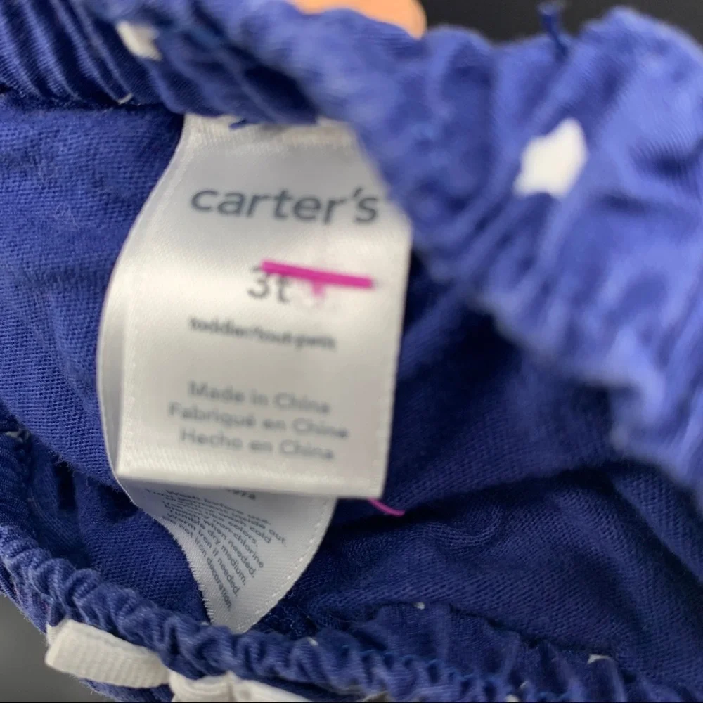 Carter’s star skort - 3T - blue and white